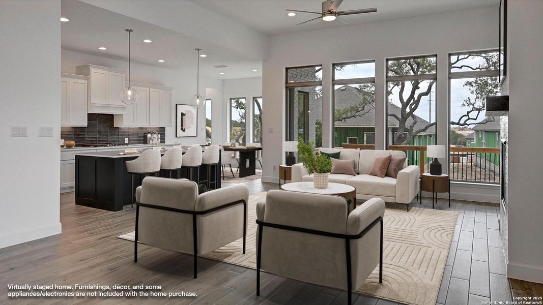 Furnished interior view inside a new home in Esperanza 60', Boerne (Image 16).