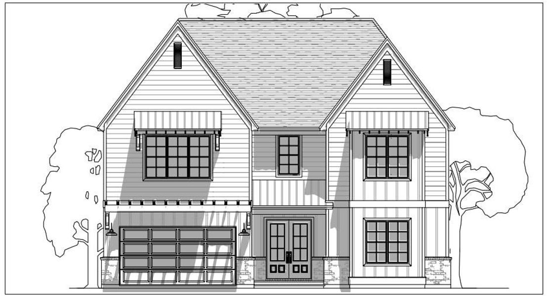 Exterior rendering of this home design in , Houston, TX (Image 3). Exterior rendering of this home design in , Houston, TX (Image 3).