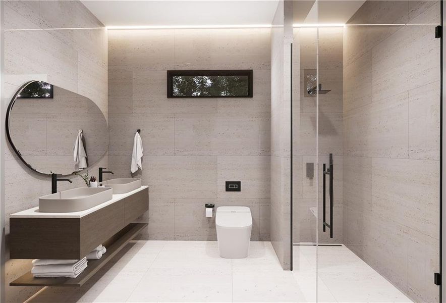 Furnished interior view inside a new home in , Atlanta (Image 23).