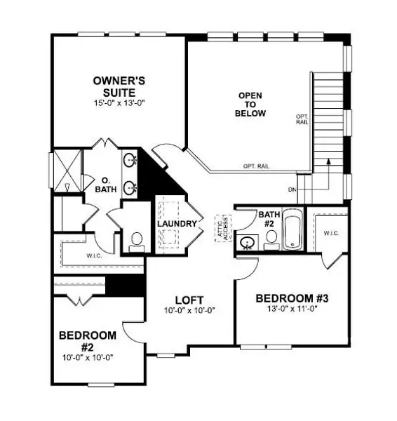 2D floor plan layout of this home in Estancia West, Manchaca, TX (Image 7).