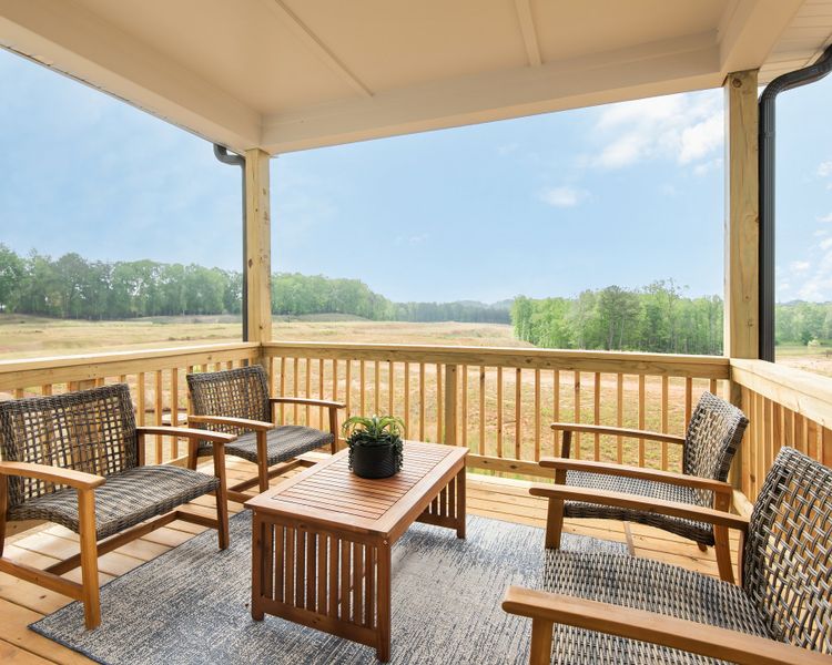 Enjoy a drink or sip your morning coffee on the private patio.