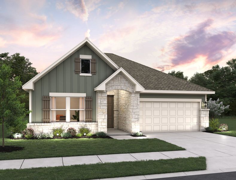Representative exterior photo of a completed home built from the Kennedy by Ashton Woods in Hennersby Hollow, San Antonio, TX (Image 24).