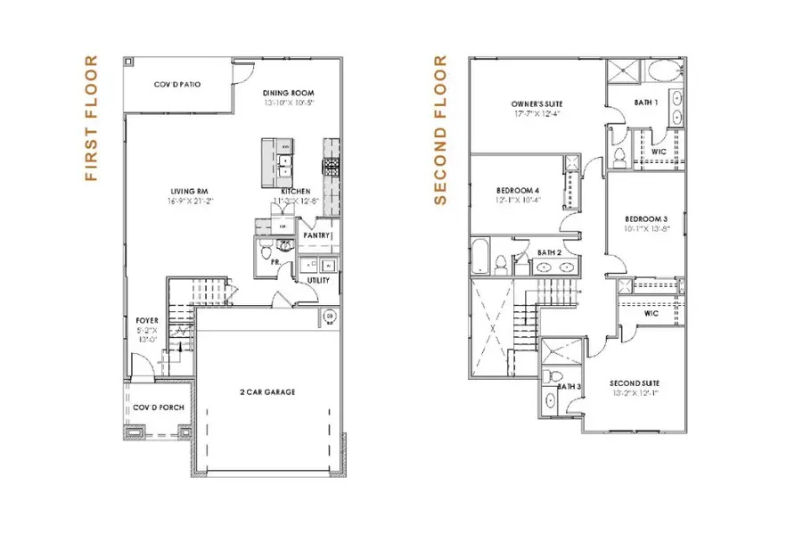 2D floor plan layout for the Willow 2064S by Saratoga Homes in Aldine Pines, Houston, TX (Image 3). 2D floor plan layout for the Willow 2064S by Saratoga Homes in Aldine Pines, Houston, TX (Image 3).