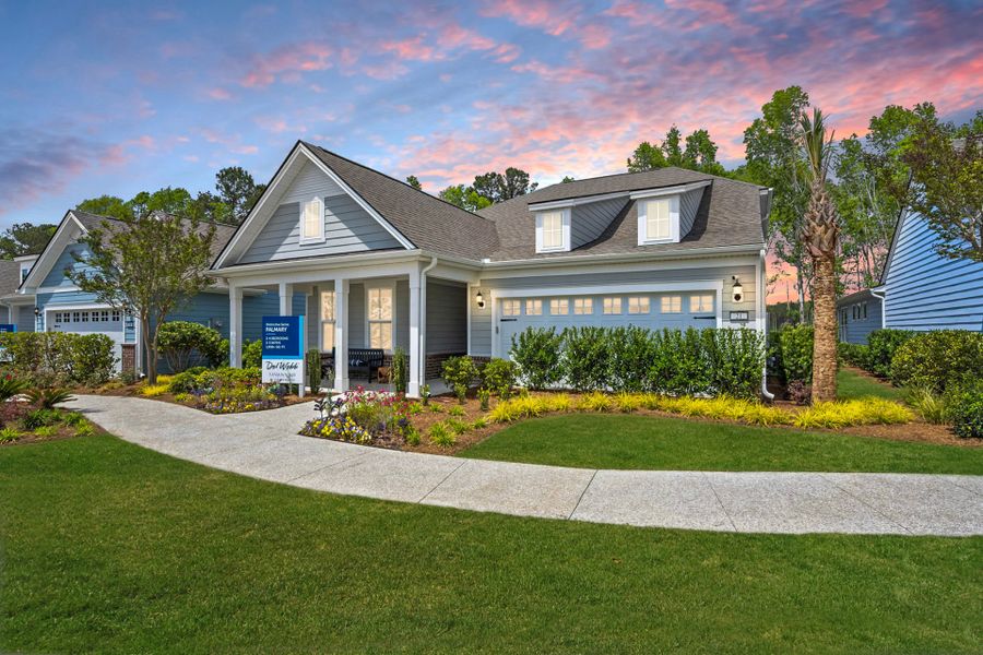 Front exterior of a new home in Sun City Hilton Head, Bluffton, SC, highlighting curb appeal (Image 29).