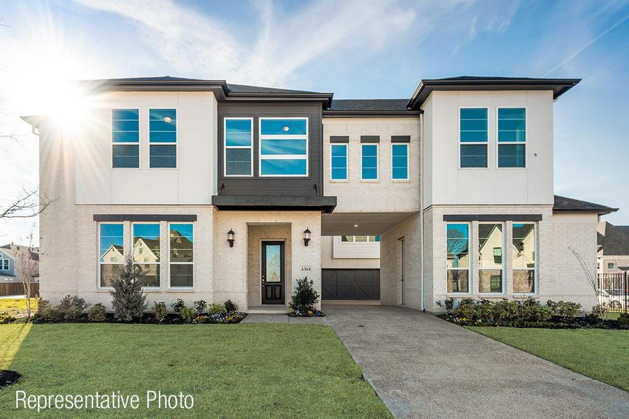 Representative exterior photo of a completed home built from the Grand Signature by Grand Homes in Grand Oaks, Celina, TX (Image 20).