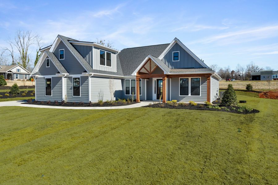 Front exterior of a new home in Horry County Homes, Conway, SC, highlighting curb appeal (Image 2). Front exterior of a new home in Horry County Homes, Conway, SC, highlighting curb appeal (Image 2).