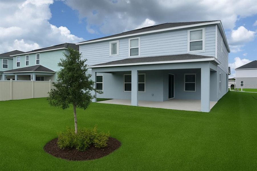 Exterior details and patio area of a home in The Crossings, St. Cloud (Image 2). Exterior details and patio area of a home in The Crossings, St. Cloud (Image 2).