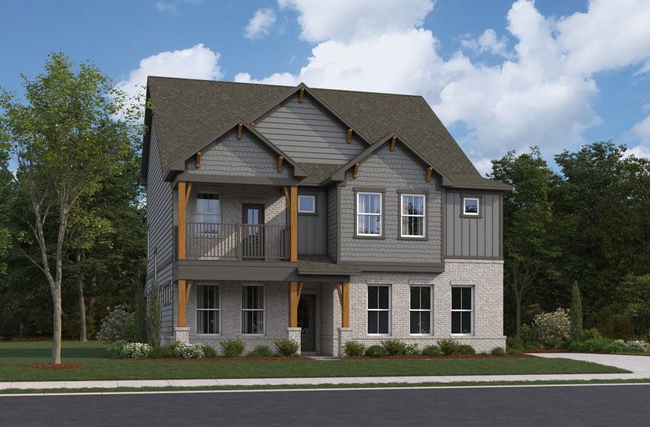Representative exterior photo of a completed home built from the Riverside by Beazer Homes in Acacia, Cumming, GA (Image 1). Representative exterior photo of a completed home built from the Riverside by Beazer Homes in Acacia, Cumming, GA (Image 1).