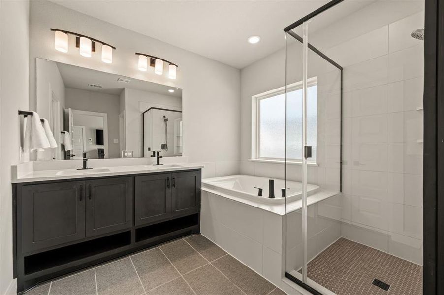 Furnished interior view inside a new home in HomeTown Garden, North Richland Hills (Image 3). Furnished interior view inside a new home in HomeTown Garden, North Richland Hills (Image 3).