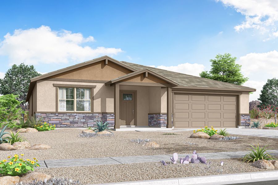 Representative exterior photo of a completed home built from the Ash by Mattamy Homes in Las Ventanas, Goodyear, AZ (Image 20). Representative exterior photo of a completed home built from the Ash by Mattamy Homes in Las Ventanas, Goodyear, AZ (Image 20).