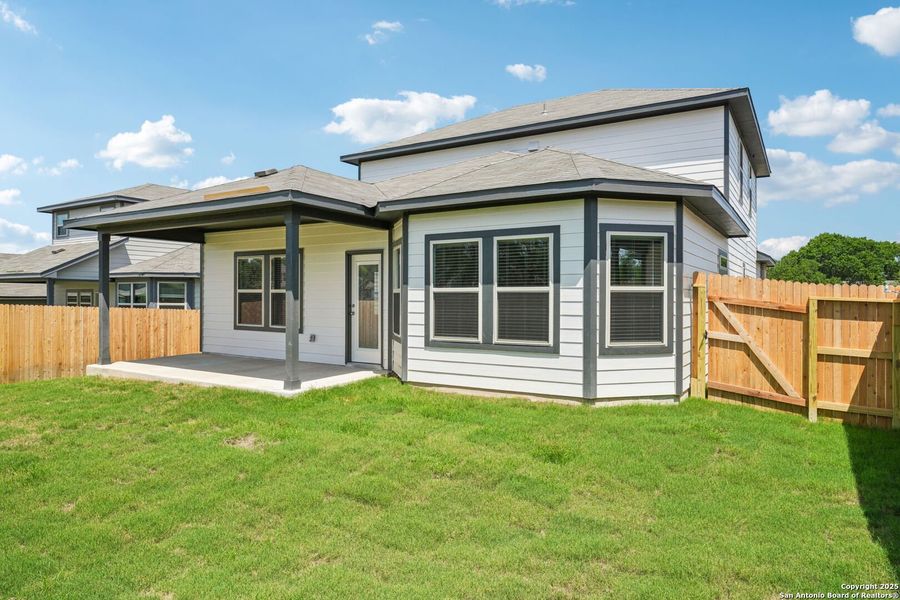 Front exterior of a new home in Royal Crest, San Antonio, TX, highlighting curb appeal (Image 22). Front exterior of a new home in Royal Crest, San Antonio, TX, highlighting curb appeal (Image 22).