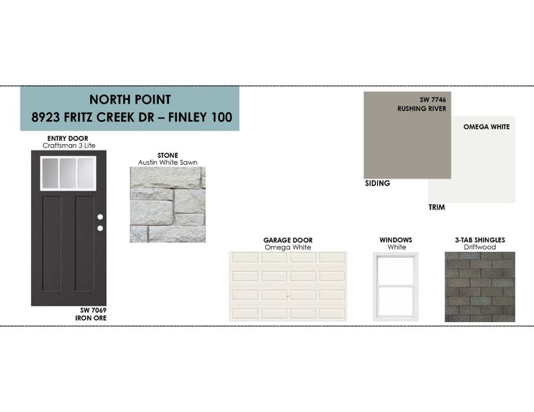Sample of building materials used in homes in North Point, Temple (Image 12). Sample of building materials used in homes in North Point, Temple (Image 12).