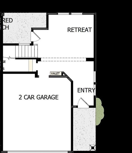 2D floor plan layout of this home in Trails at Waterside - Villas Series, Fort Worth, TX (Image 2). 2D floor plan layout of this home in Trails at Waterside - Villas Series, Fort Worth, TX (Image 2).