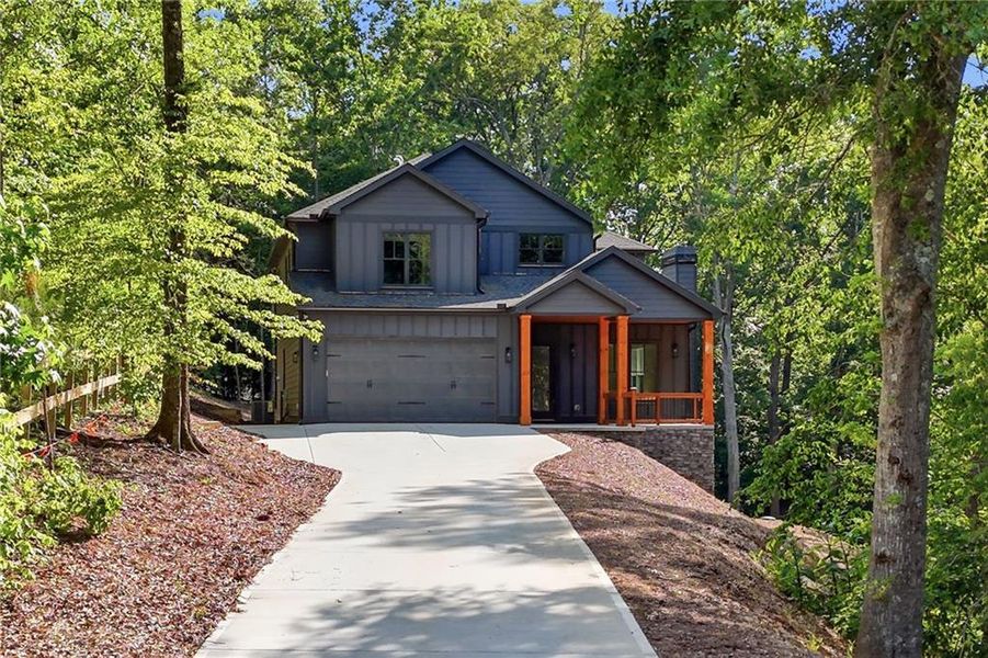 Front exterior of a new home in , Canton, GA, highlighting curb appeal (Image 32).