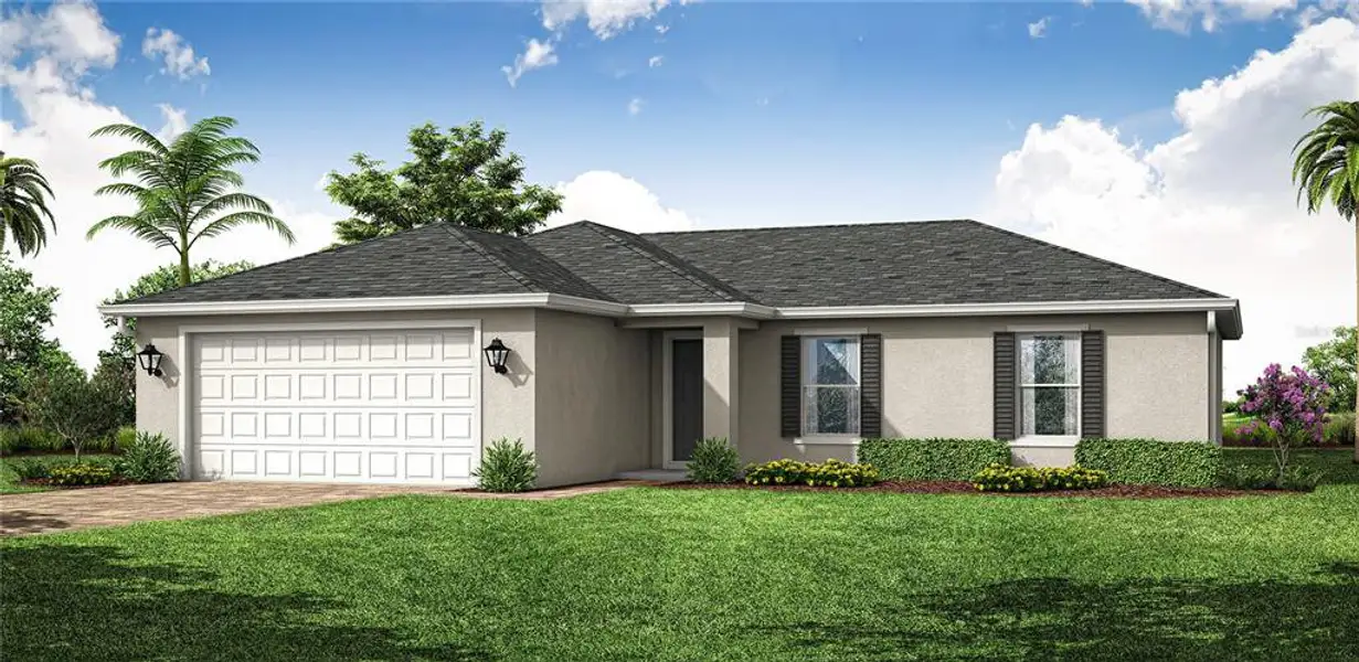 Front exterior of a new home in , Port Charlotte, FL, highlighting curb appeal (Image 1). Front exterior of a new home in , Port Charlotte, FL, highlighting curb appeal (Image 1).