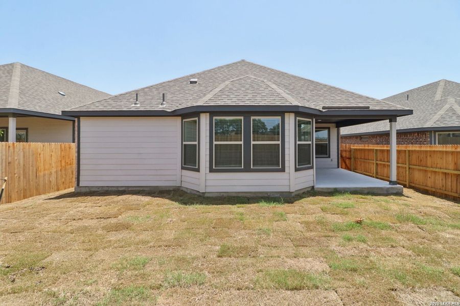 Exterior details and patio area of a home in Kallison Ranch, San Antonio (Image 25).