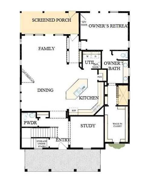 2D floor plan layout of this home in Discover Series, Charleston, SC (Image 2).