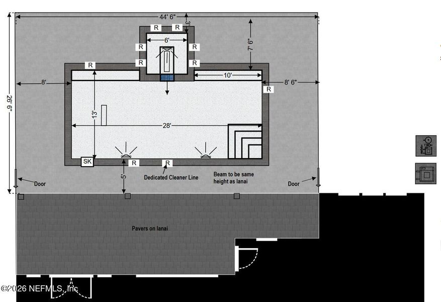 2D floor plan layout of this home in , St. Augustine, FL (Image 4).