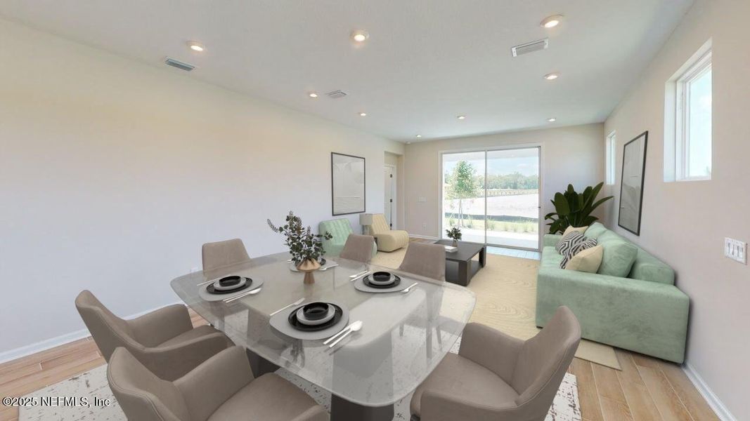 Furnished interior view inside a new home in RiverTown - WaterSong, St. Johns (Image 10).