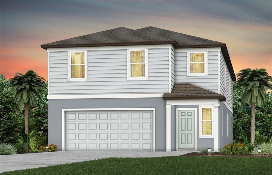 Exterior Rendering, Elevation FM1-GF