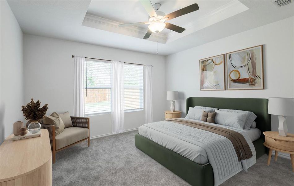 Spacious owner's suite with private bath *Model Representation*