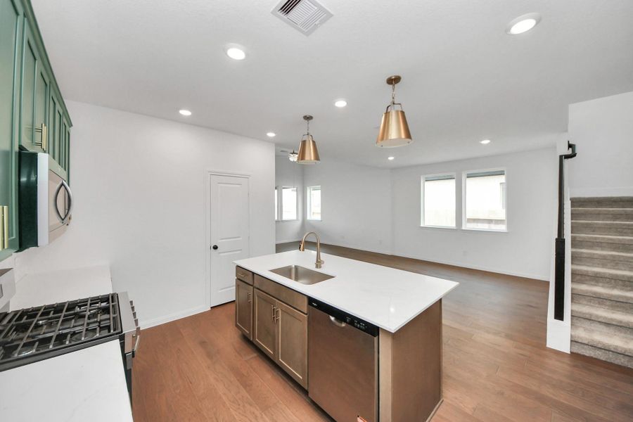 Furnished interior view inside a new home in 45' Traditional Homes at Elyson, Katy (Image 8).