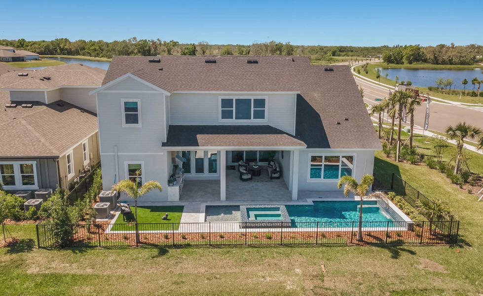 Exterior details and patio area of a home in Waterset, Apollo Beach (Image 2).