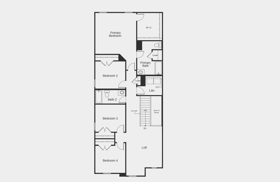 2D floor plan layout for the 2328 by KB Home in Nagel Crossing, San Antonio, TX (Image 6). 2D floor plan layout for the 2328 by KB Home in Nagel Crossing, San Antonio, TX (Image 6).