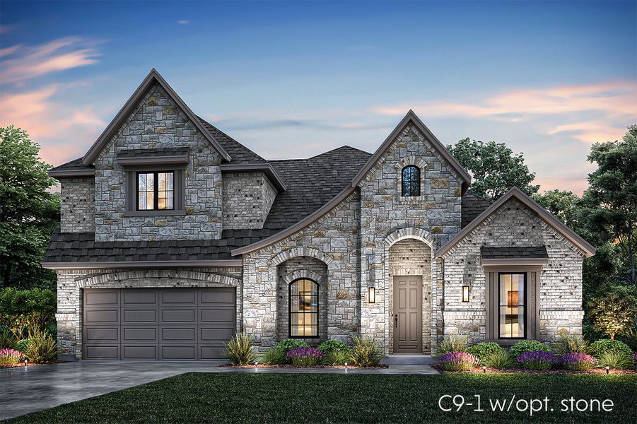 Representative exterior photo of a completed home built from the Richmond by John Houston Homes in The Parks at Panchasarp Farms - Phase 3, Burleson, TX (Image 4).