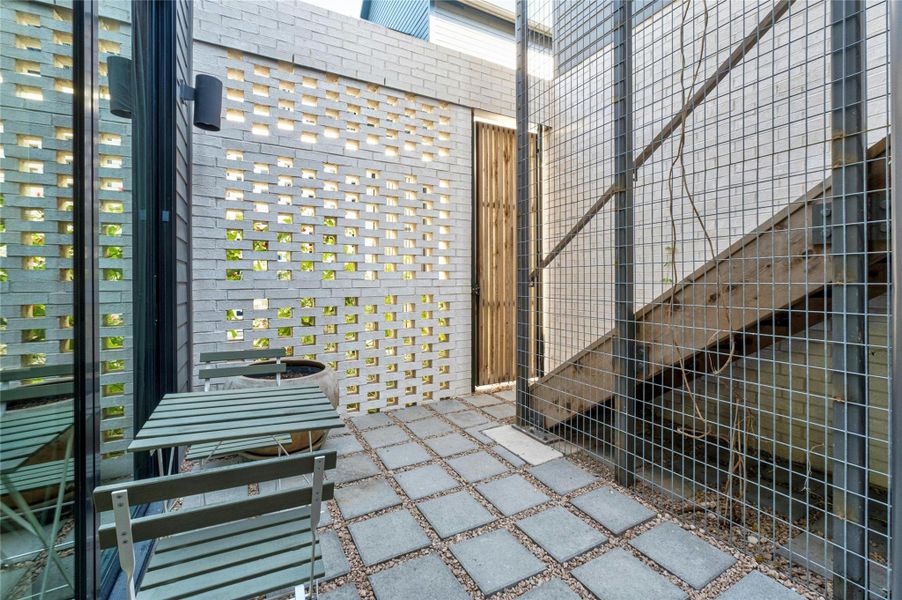 Courtyard patio for hanging out, morning coffee or an evening drink.