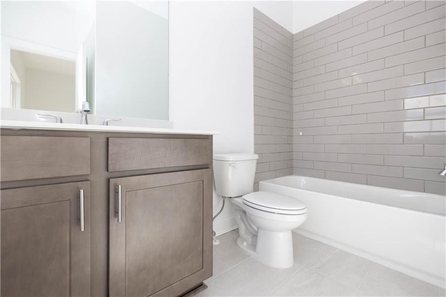 secondary bathroom has a tub/shower combo
Pictures represent a previously built home not the actual home secondary bathroom has a tub/shower combo
Pictures represent a previously built home not the actual home