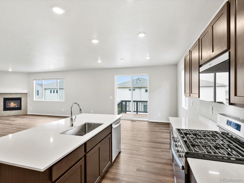 Furnished interior view inside a new home in Buffalo Highlands: The Flora Collection, Commerce City (Image 7).