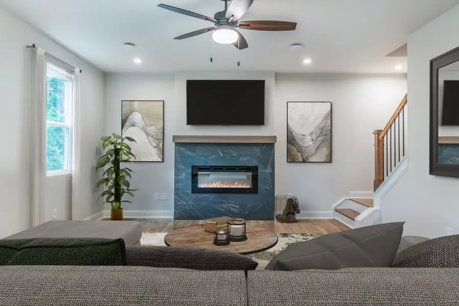 Furnished interior view inside a new home in Easton Walk, Lawrenceville (Image 5). Furnished interior view inside a new home in Easton Walk, Lawrenceville (Image 5).