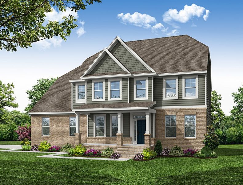 Representative exterior photo of a completed home built from the Roanoke by Eastwood Homes in High Springs, Clayton, NC (Image 9).