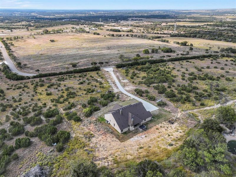 Aerial view featuring a rural view