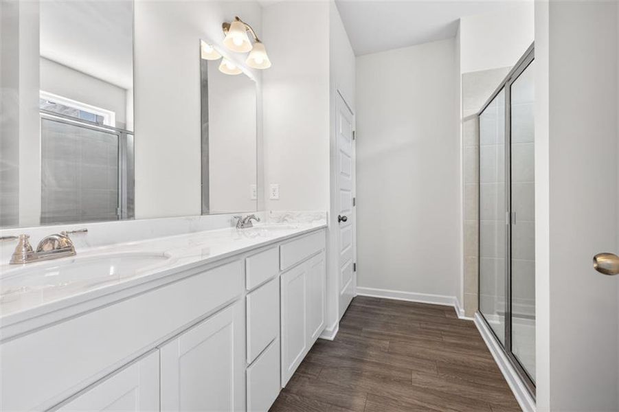 Furnished interior view inside a new home in Fuller Station, Loganville (Image 10). Furnished interior view inside a new home in Fuller Station, Loganville (Image 10).