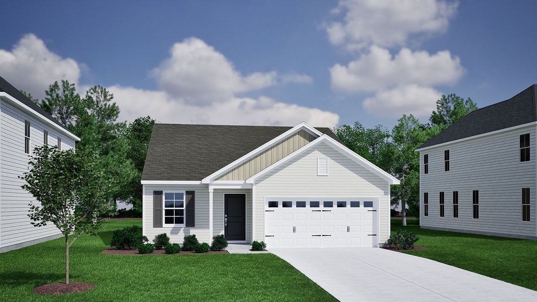 Representative exterior photo of a completed home built from the Howard - Genesis Value Collection by Mungo Homes in Laurelbrook, Sherrills Ford, NC (Image 12).