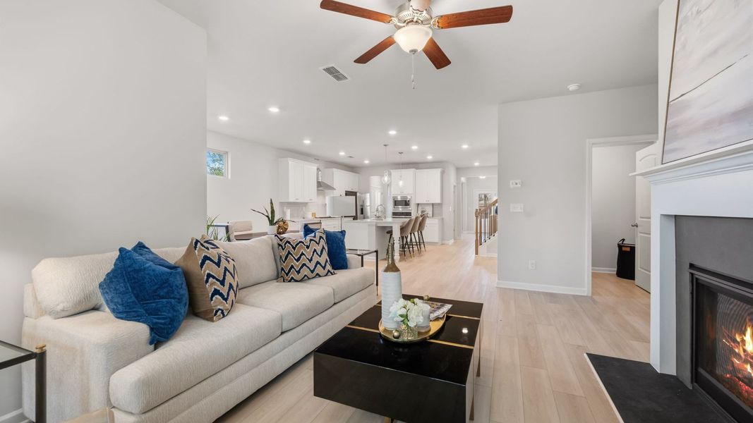 Representative furnished interior of a home built from the Lassiter by DRB Homes in Hamilton Lakes, Lawrenceville (Image 19).