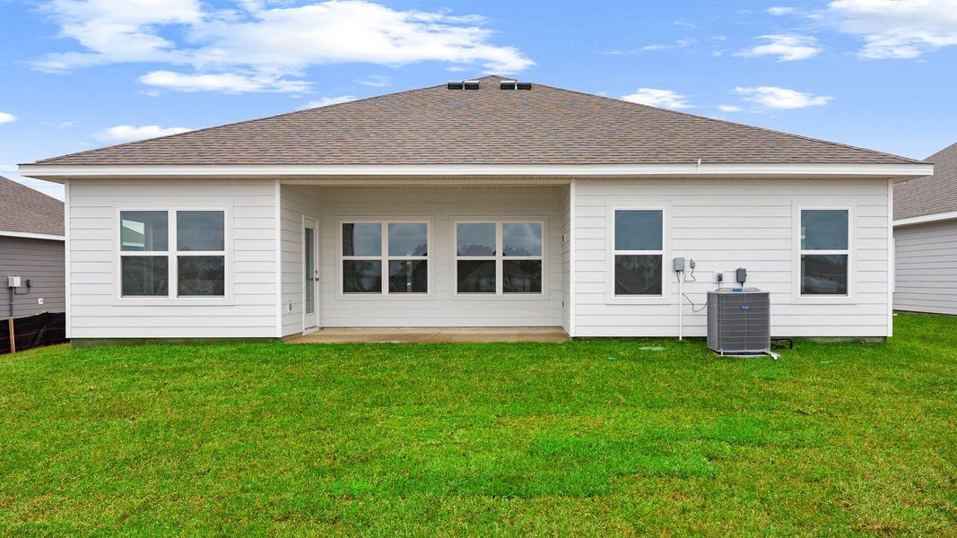 Exterior details and patio area of a home in Hodges Bayou Plantation, Panama City (Image 4). Exterior details and patio area of a home in Hodges Bayou Plantation, Panama City (Image 4).