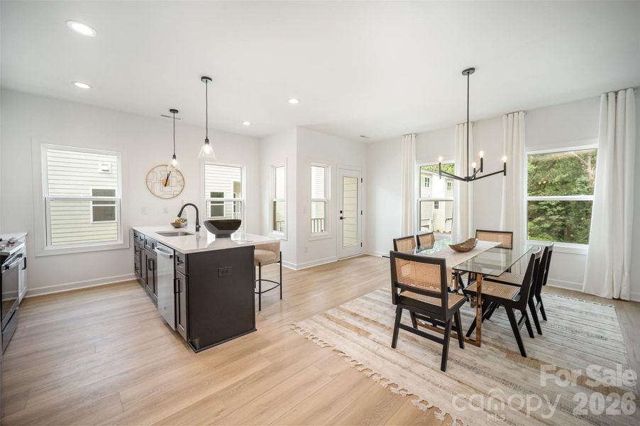Furnished interior view inside a new home in , Charlotte (Image 17).