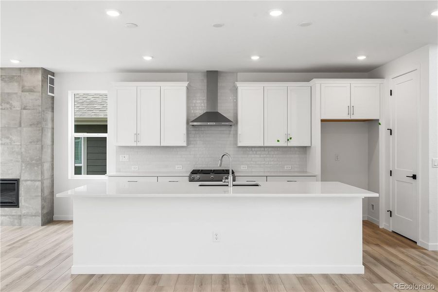 Furnished interior view inside a new home in Tribute at Lyric, Lone Tree (Image 12).