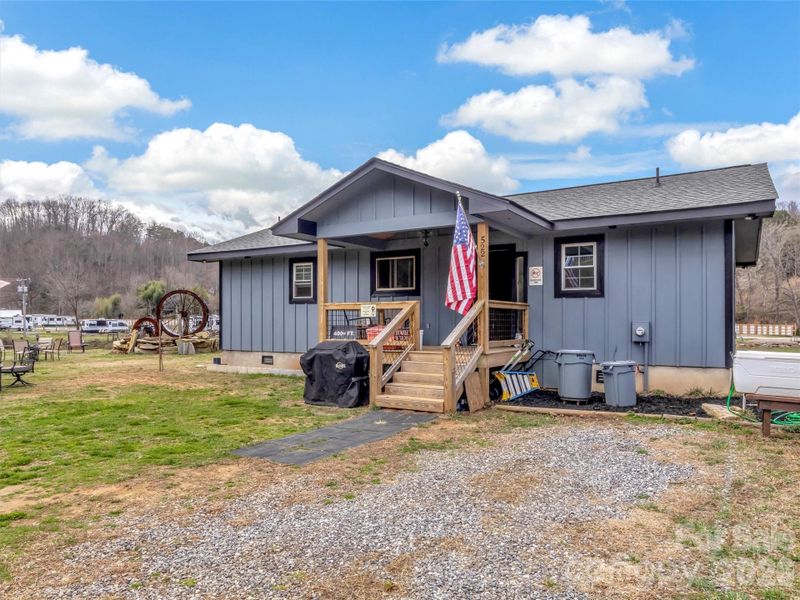 Exterior details and patio area of a home in , Sylva (Image 16).