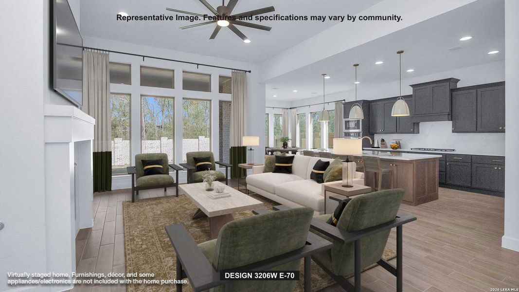 Furnished interior view inside a new home in Veramendi, New Braunfels (Image 3).