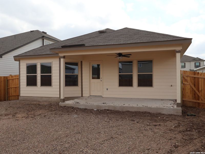 Exterior details and patio area of a home in Meadows at Clear Springs, New Braunfels (Image 4).