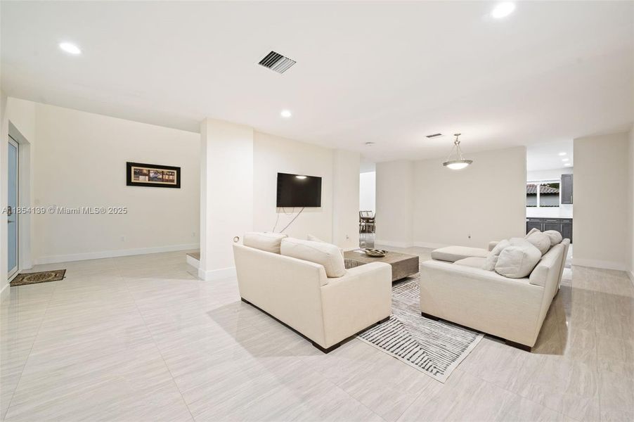 Furnished interior view inside a new home in , Miami Springs (Image 9).