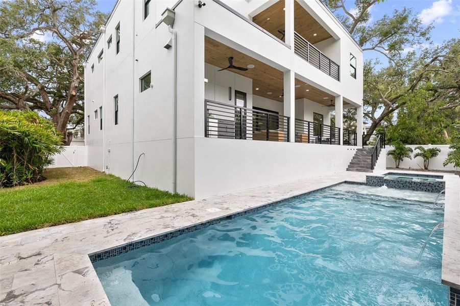 Exterior details and patio area of a home in , Tampa (Image 37).