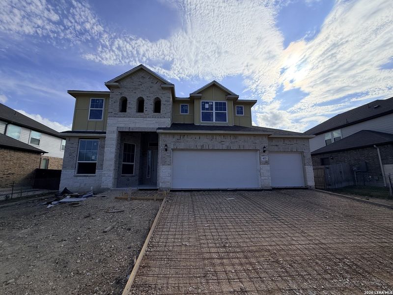 In-progress construction of a new home in Buffalo Crossing, Cibolo, TX (Image 45).