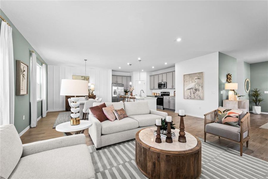 Furnished interior view inside a new home in Oakfield Trails, Parrish (Image 9). Furnished interior view inside a new home in Oakfield Trails, Parrish (Image 9).