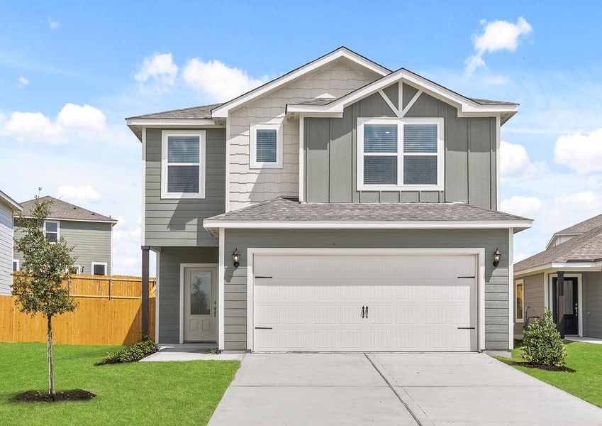 The Juniper is a beautiful two-story siding home.