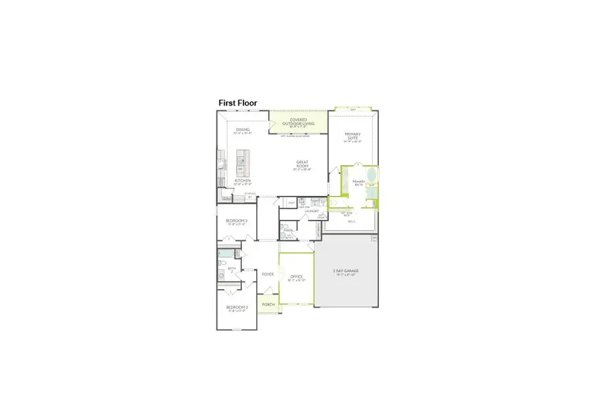 2D floor plan layout of this home in Bridgewater, Midlothian, TX (Image 4).